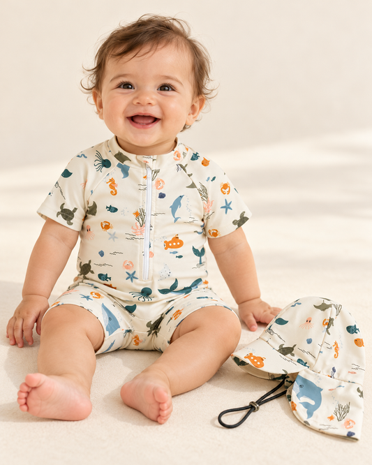 Baby & Toddler Short-Sleeve Swimsuit